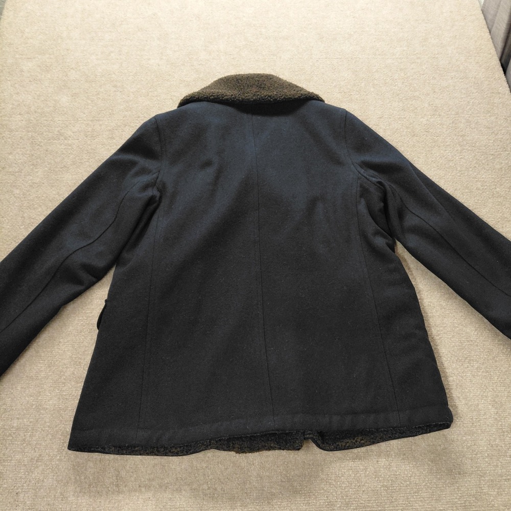 American Eagle Womens Double Breasted Pea Coat Sherpa Lined Jacket Business Y2k - Picture 6 of 12